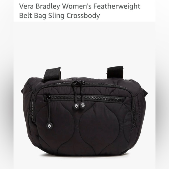 VERA BRADLEY || Black Quilted Belt Bag. OS - Picture 4 of 12